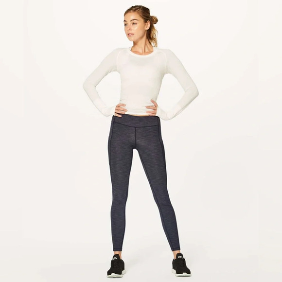 Lululemon Speed Up Tight *Full-On Luxtreme Brushed 28"Heathered Black Size 4 - Picture 2 of 14